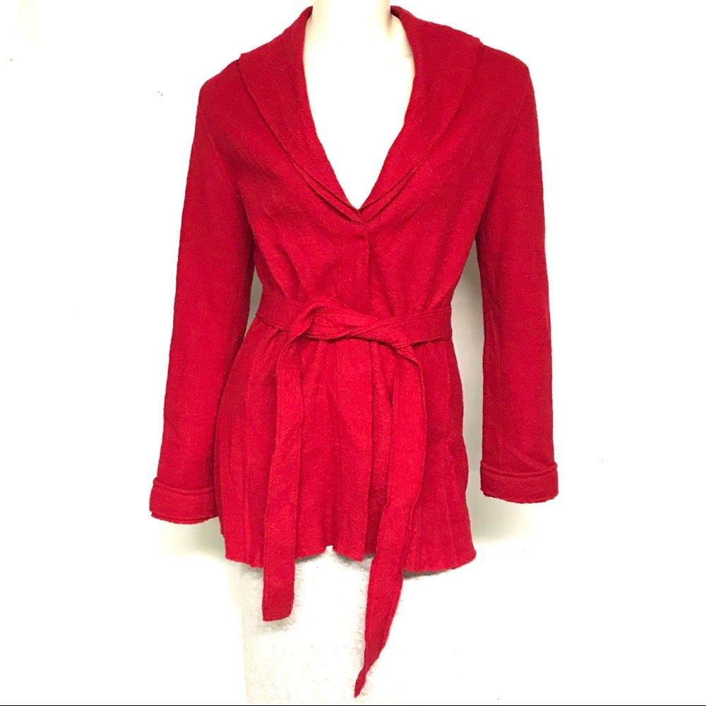 CAbi worsted wool longer cardigan